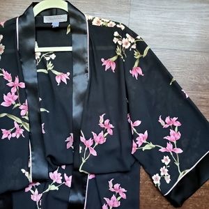 Oscar de la Renta Floral Robe with Sash